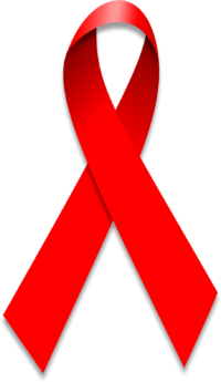 विश्व एड्स दिवस का प्रतीक चिह्न (रेड रिबन)