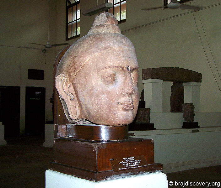 चित्र:Head Of Buddha Mathura-Museum-5.jpg