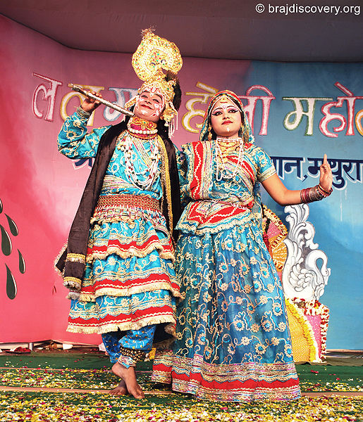 चित्र:Krishna Janm Bhumi Holi Mathura 3.jpg